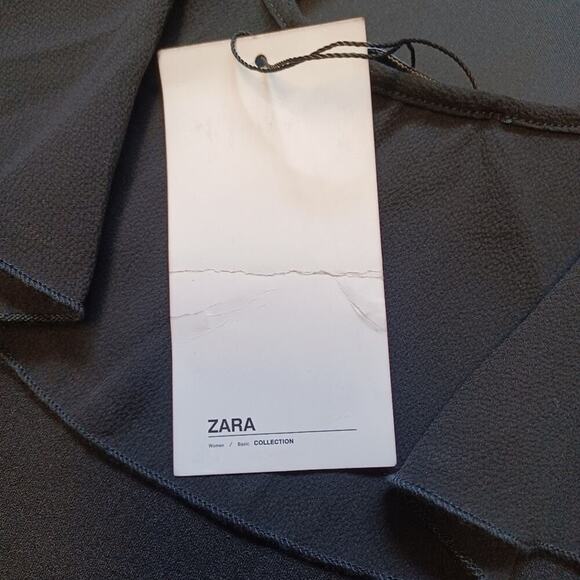 ZARA Halter Open Back Dress Black L NWT - Picture 11 of 11